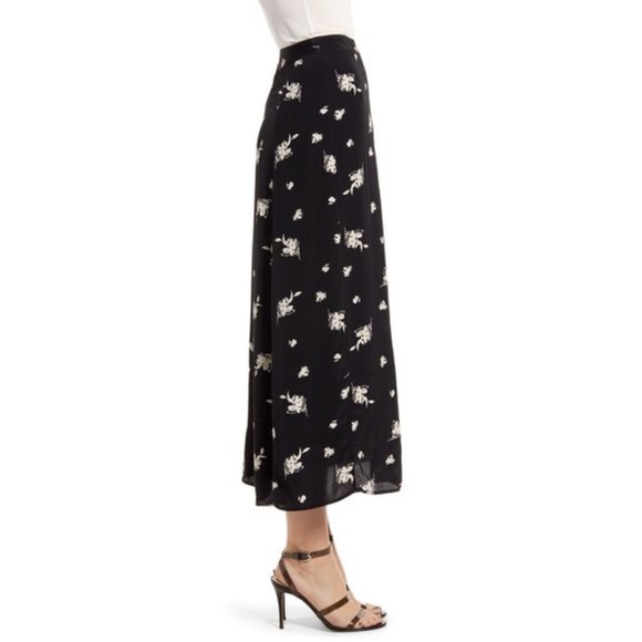 Something Navy High Waist Midi Skirt In Black Etch - Picture 9 of 9
